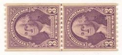 U.S. #722 3c Washington, Line Pair MNH