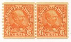 U.S. #723 6c Garfield, Coil MNH Line Pair