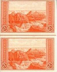 U.S. #757 Grand Canyon Horizontal Line Pair