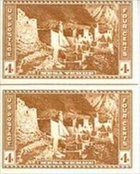 U.S. #759 Mesa Verde Horizontal Line Pair