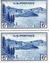 U.S. #761 Crater Lake Horizontal Line Pair