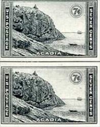 U.S. #762 Acadia Park Horizontal Line Pair