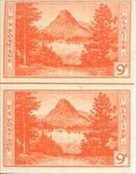 U.S. #764 Glacier Park Horizontal Line Pair