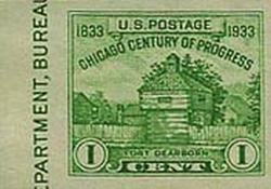 U.S. #766a Fort Dearborn 1c