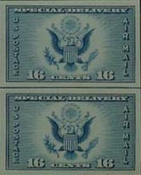 U.S. #771 Air Post Horizontal Line Pair