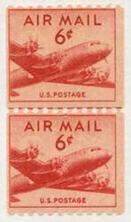 U.S. #C41 6c DC-4 Skymaster Line Pair MNH