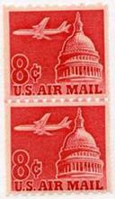 U.S. #C65 8c Capitol Dome Line Pair MNH