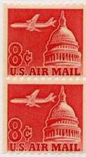 U.S. #C65 8c Capitol Dome Coil Pair MNH