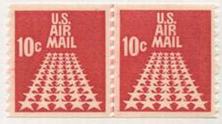 U.S. #C73 10c 50-star Runway Line Pair MNH