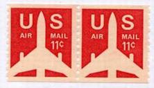 U.S. #C82 11c Silhouette Coil Pair MNH