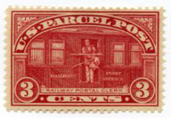 U.S. #Q3 3c Railway Postal Clerk MNH