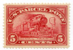 U.S. #Q5 5c Mail Train Mint