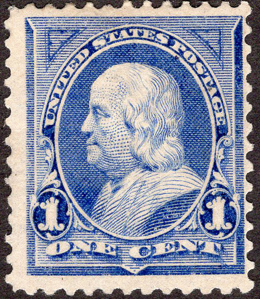 U.S. #247 Mint 1c Franklin, Blue