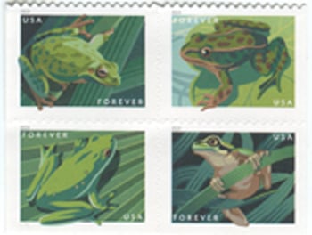 U.S. #5398a Frogs Setenant Block of 4