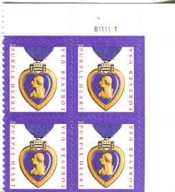 U.S. #5419 Purple Heart Medal 2019 PNB of 4