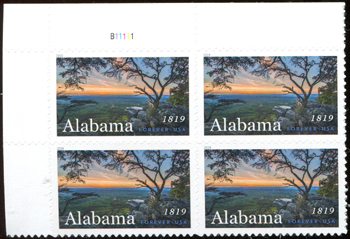 U.S. #5360 Alabama Statehood PNB of 4