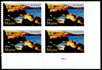 U.S. #5456 Maine Statehood PNB of 4