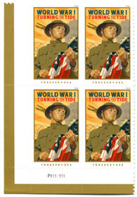 U.S. #5300 World War I PNB of 4