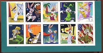 U.S. #5503a Bugs Bunny PNB of 10