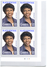 U.S. #5432 Gwen Ifill PNB of 4