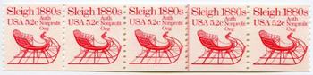 U.S. #1900 Sleigh 1880s PNC-5