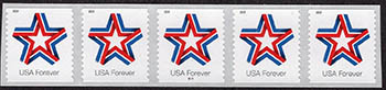 U.S. #5362 Star Ribbon PNC