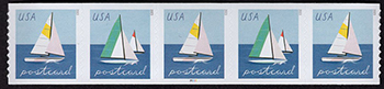 U.S. #5750a Sailboats, PNC of 5