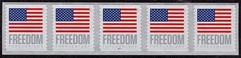 U.S. #5789 Freedom U.S. Flag, PNC of 5 (from BCA Coil of 3,000)