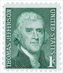 U.S. #1278 1c Thomas Jefferson MNH