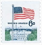 U.S. #1338A Flag and White House, 6c Perf. 10 Vertical Coil MNH