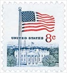 U.S. #1338F 8c Flag and White House, Perf. 11x10.5 MNH