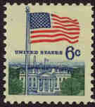 U.S. #1338 6c Flag & White House - Perf. 11 MNH