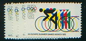 U.S. #1460-62 Olympic Games,  3 Singles MNH