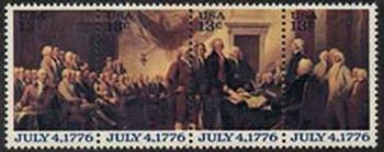 U.S. #1694a Declaration of Independence Strip of 4 MNH