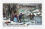 U.S. #1702 Christmas - Winter Pastime MNH