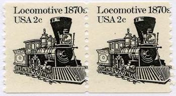 U.S. #1897A Locomotive 1870s coil Pair