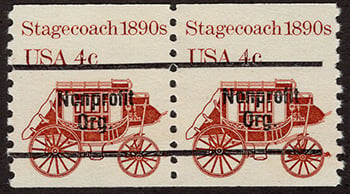 U.S. #1898Ab Stagecoach 1890s coil Pair