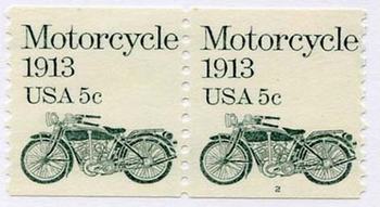U.S. #1899 Motorcycle 1913 coil Pair