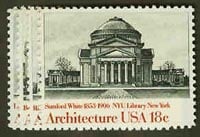 U.S. #1928-31 American Architecture, 4 Singles MNH