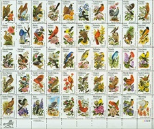 U.S. #2002Ac State Birds and Flowers, Perf. 11.25x11 Sheet