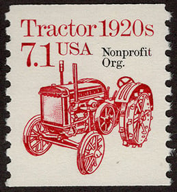 U.S. #2127a Tractor 1920s Bureau Precanced, Non-profit Org.