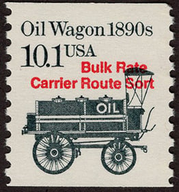 U.S. #2130a Oil Wagon 1890s Red Precancel