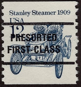 U.S. #2132a Stanley Steamer 1909 Bureau Precanced, Presorted First Class, type I