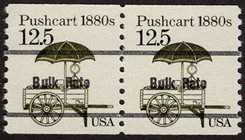 U.S. #2133a Pushcart 1880s coil Pair