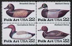 U.S. #2141a Duck Decoys - Block of 4 MNH