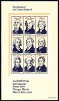 U.S.  #2216-19  AMERIPEX Souvenir Sheets