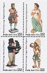 U.S. #2243a Woodcarved Figurines Block of 4 MNH