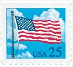 U.S. #2285A 25c Flag in sky MNH