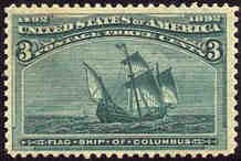 U.S. #232 3c Flagship of Columbus MNH