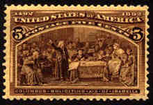 U.S. #234 Columbus Soliciting Aid 5c Mint